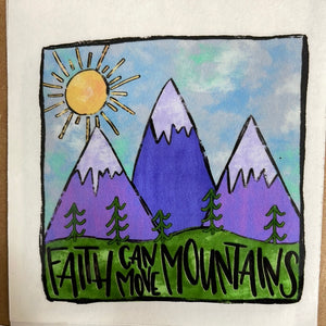 2 Faith Can move Mountains Clear Cast Decal / Sticker