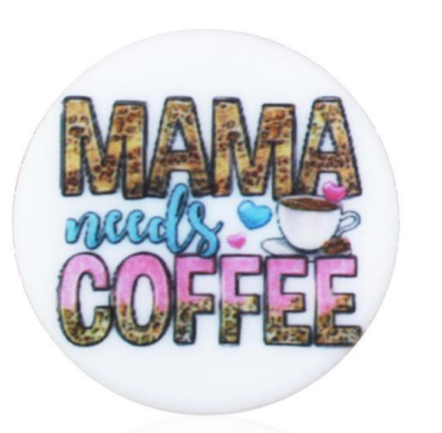 Mama Needs Coffee Leopard Focal Bead (Pre-Buy)