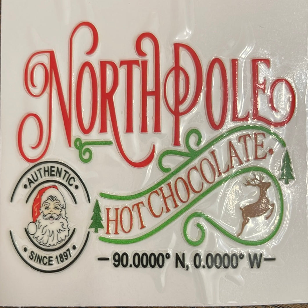 2 North Pole Hot Chocolate DTF decals/Stickers