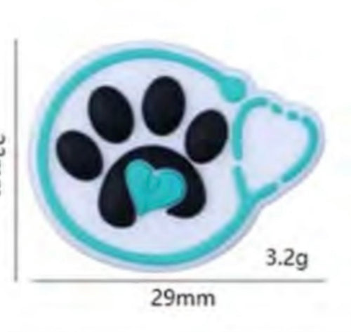 Paw & Stethoscope Focal Bead (Pre-Buy)