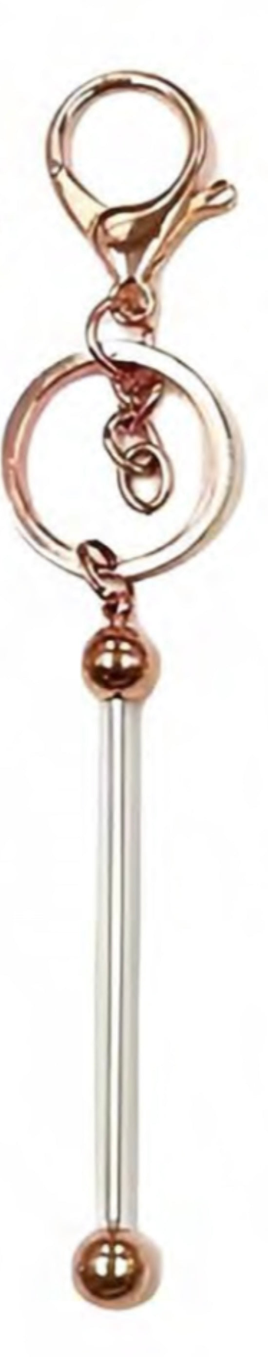 Beadable Keychain Rose Gold Focal Bead  (Pre-Buy)