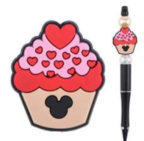 Mickey Heart Cupcake Focal Bead (Pre-Buy)