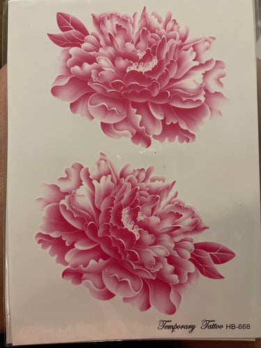 Pink Flower Tattoo 8x5