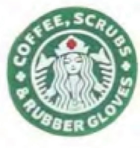 Coffee, Scrubs & Rubber Gloves Focal Bead (Pre-Buy)