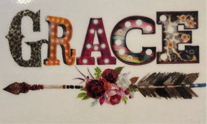 Grace Clear Cast Sticker