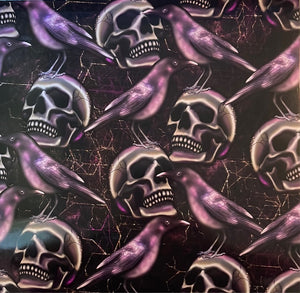 Skulls & Ravens Vinyl Sheet 12x12