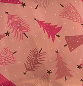 Pink Christmas Tree 12 x 12 Vinyl Sheet