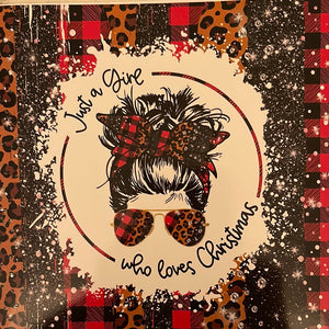 Just a girl who loves Christmas 20 oz Skinny Vinyl Wrap