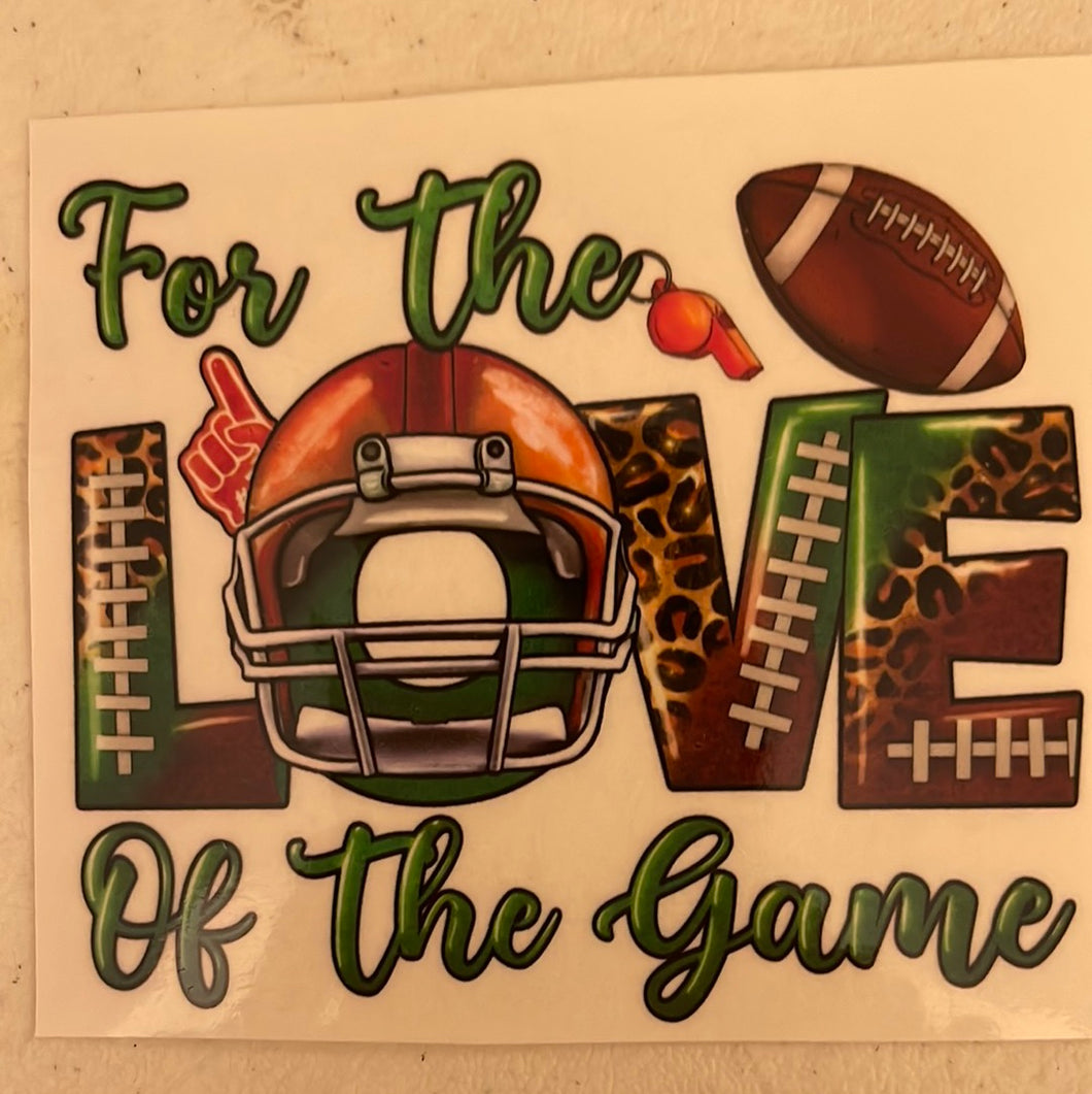 For the Love of the Game Clear Cast Sticker