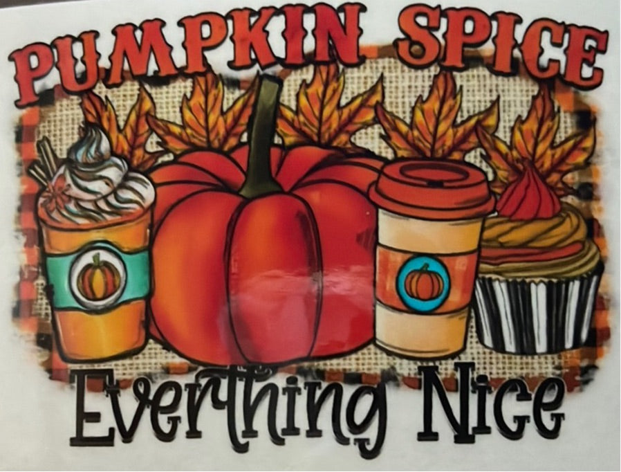 Pumpkin Spice Everything Nice Clear Cast Sticker