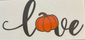 Love Pumpkin Clear Cast Sticker