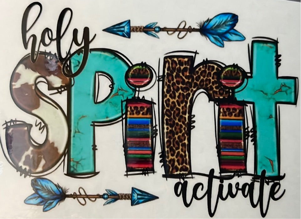 Holy Spirit Activate Clear Cast Sticker
