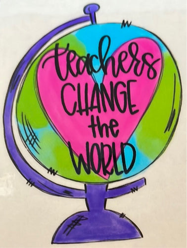Teachers Change The World Clear Cast Sticker