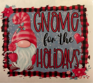 Gnome for the Holiday with a lollipop Clear Cast sticker