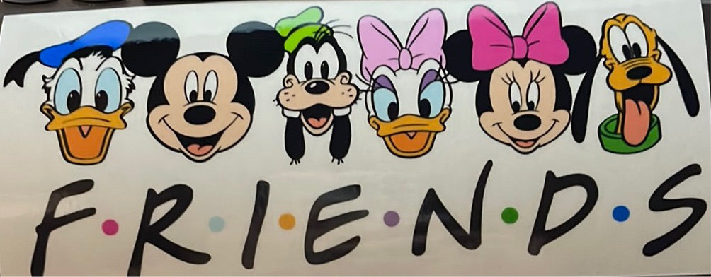 Friends Disney Clear Cast Sticker