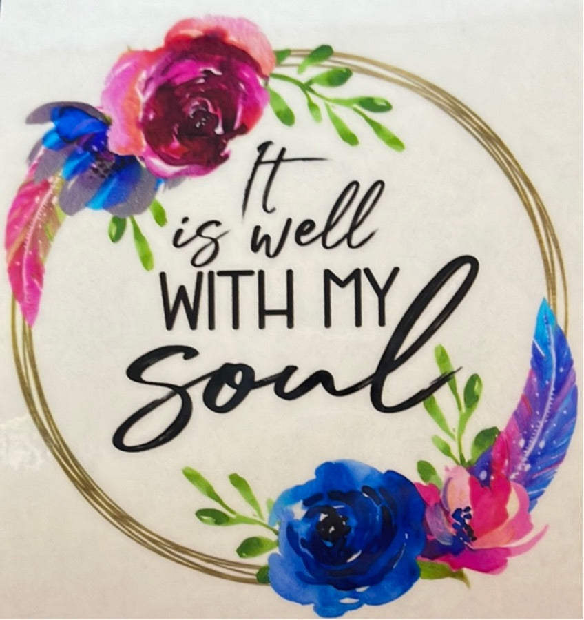 It is Well with my Soul Clear Cast Sticker
