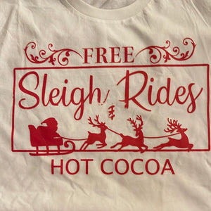 Free Sleigh Rides Iron on Transfer