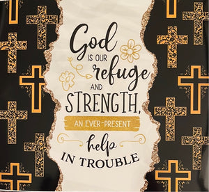 God is our Refuge & Strength 20 oz skinny tumbler vinyl wrap