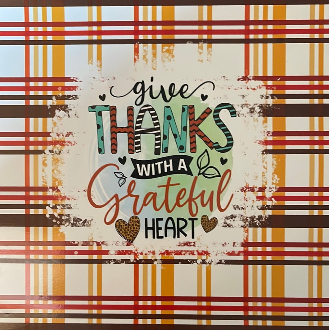 Give Thanks with a Grateful Heart 20 oz skinny vinyl wrap