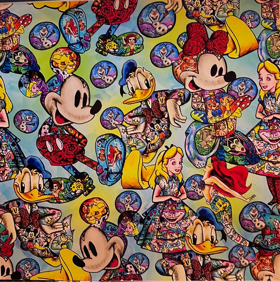 Disney Collage of Characters 12 x 12 Vinyl Sheet