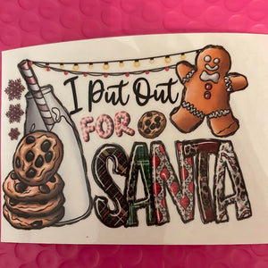 I Put out for Santa Clear Cast Sticker