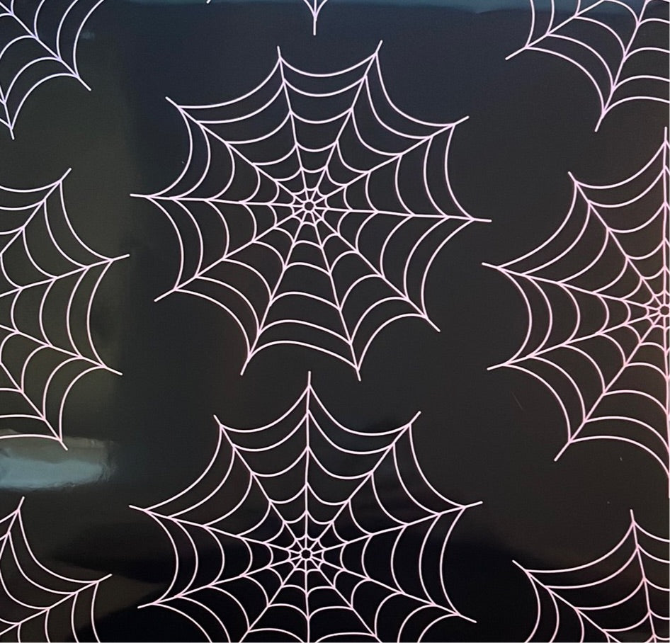 Spider Web Dark Base Vinyl Sheet 12x12