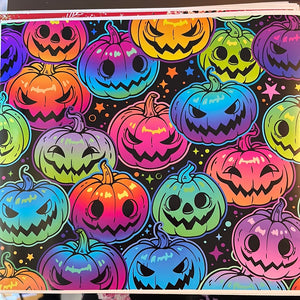 Fluorescent Pumpkins 20 oz Skinny Vinyl Wrap