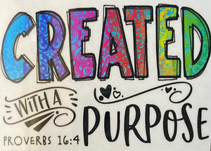 Created with a Purpose Clear Cast Sticker