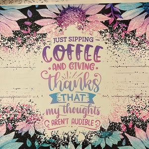 Just Sipping Coffee 20 oz Skinny Vinyl Wrap
