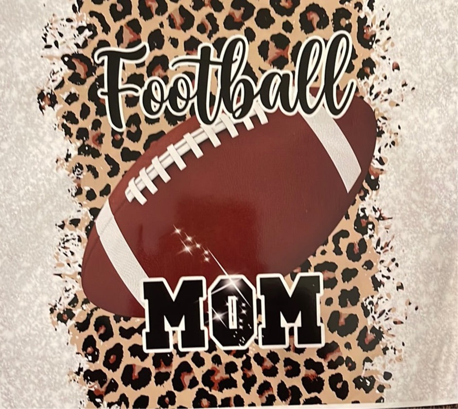 Football Mom 20 oz skinny tumbler vinyl wrap