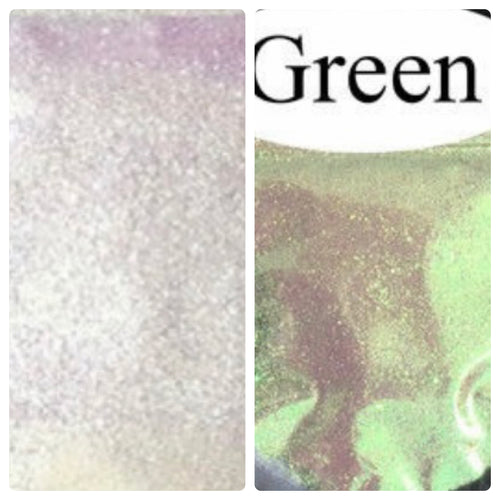 325 White to Green Fish UV Glitter