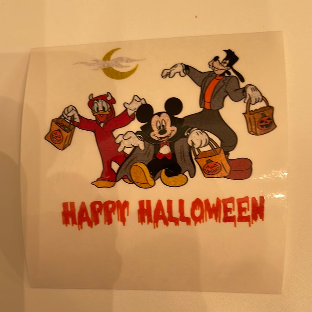 Mouse Happy Halloween Clear Cast Sticker