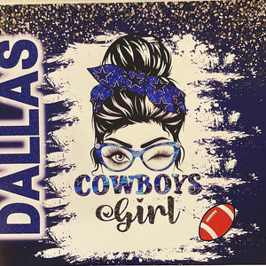 Dallas Cowboys Girl 20 oz Skinny Vinyl Wrap