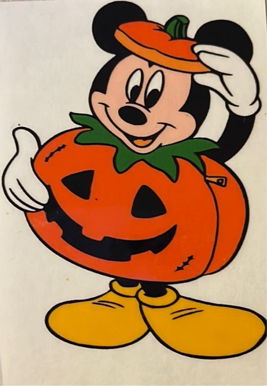 Mouse Pumpkin Clear Cast Sticker