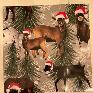 Goat Christmas 12 x 12 Vinyl Sheet