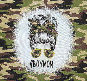 Boy Mom Camo 20 oz skinny tumbler vinyl wrap