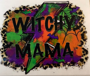 Witchy Mama Clear Cast Sticker