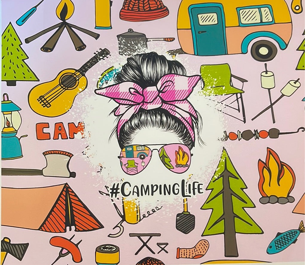 Camping Life Mama Vinyl Wrap 20 oz straight