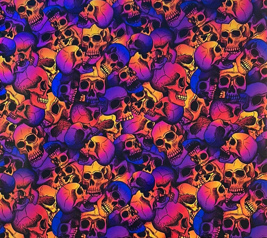 Rainbow Skulls 20 oz Skinny Vinyl Wrap