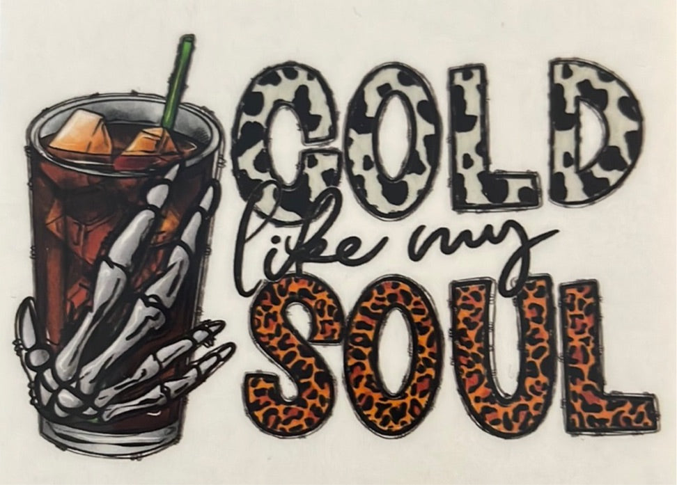 Cold Like My Soul Clear Cast Sticker