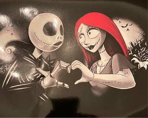 Jack & Sally Heart 20 20 oz skinny tumbler vinyl wrap