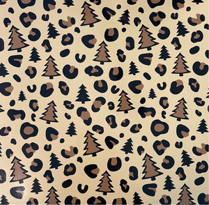 Christmas Tree Leopard 12 x 12 Vinyl Sheet