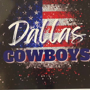 Dallas Cowboys with Flag 20 oz Skinny Vinyl Wrap