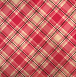 Pink Plaid 12 x 12 Sheet of Vinyl