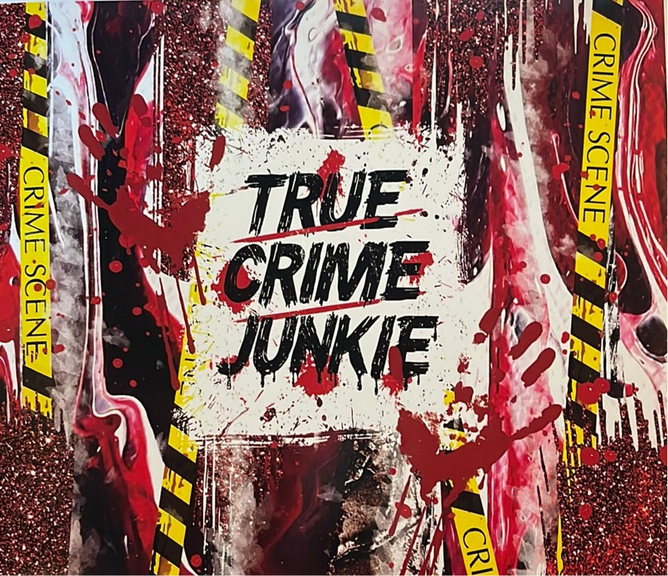 True Crime Junkie 20 oz Skinny Vinyl Wrap