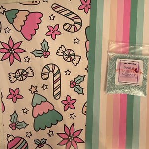 Pink & Green Christmas Things Vinyl Set
